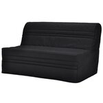 Banquette BZ Joe - Tissu noir - 3 places - 143 x 97 cm
