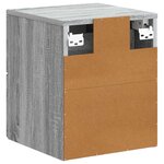 vidaXL Cabinet de chevet mural Sonoma gris 34 5 x 33 x 40 cm