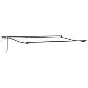 vidaXL Cadre de store manuel avec LEDs Anthracite 4 5 × 3 5 m