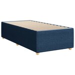 vidaXL Cadre de lit Bleu 90x190 cm Tissu