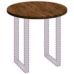 vidaXL Plateau de table Marron foncé Ø 80 x 2 5 cm