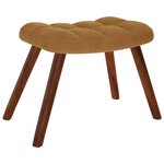 vidaXL Chaise de relaxation avec tabouret Marron Velours