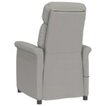 vidaXL Chaise de massage Gris clair 70.5 x 96.5 x 95 cm Polyester