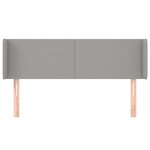 vidaXL Tête de lit avec oreilles Gris clair 147x16x78/88 cm Tissu