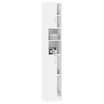 vidaXL Armoire de salle de bain Blanc brillant Bois d'ingénierie