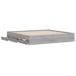 vidaXL Cadre de lit à tiroirs sonoma gris 160x200 cm bois d'ingénierie