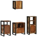 vidaXL Ensemble de mobilier de salle de bain avec étagère 4 Pièces