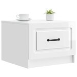 vidaXL Table basse Blanc brillant 49 x 50 x 37 cm Bois d'ingénierie
