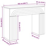 vidaXL Table basse Noir 102 x 35 x 75 cm Bois d'ingénierie