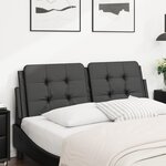 vidaXL Coussin de tête de lit noir 137 cm similicuir