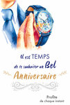 69-3133 Carte Anniversaire pour Homme Chic élégant Montre Cravate Costume Bleu Aquarelle 40 50 60 70 ans -Finitions Dorure Or Doré + Gaufrage en Relief +1 Enveloppe Format 12x17cm -Fabriqué en Europe