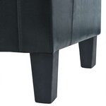 vidaXL Canapé à 2 places Cuir synthétique Noir