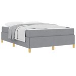 vidaXL Cadre de lit avec matelas Gris clair 140 x 190 cm tissu