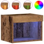Armoires murales vidaXL avec éclairage LED 2 pièces Bois vieux 40x30x30 cm