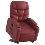 vidaXL Fauteuil inclinable électrique rouge bordeaux similicuir