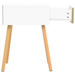 vidaXL Tables de chevet 2 Pièces Blanc/chêne sonoma Bois d'ingénierie