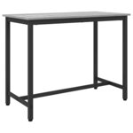 vidaXL table Gris Sonoma 100 x 50 x 76 5 cm Bois d'ingénierie et acier