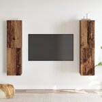 vidaXL Ensemble meuble TV 4 Pièces Bois ancien 30.5 x 30 x 60 cm