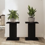 Support de plante vidaXL 2 Pièces Chêne noir 30x30x40 cm Bois reconstitué