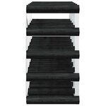 vidaXL Casier à bouteilles pour 20 bouteilles Noir Bois de pin solide