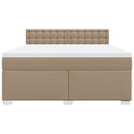 vidaXL Sommier à lattes de lit avec matelas Cappuccino 180x200 cm
