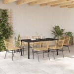 vidaXL Ensemble de 7 chaises de jardin en poly rotin marron