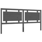 vidaXL Cadre de lit sans matelas gris 200x200 cm bois massif de pin