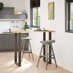 vidaXL Pieds de table de bar en forme de U  2 pièces  acier naturel  60 x (110-111) cm