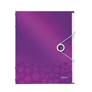 Trieur WOW Polypro A4 6 compartiments Violet métallisé LEITZ