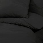 vidaXL Ensemble de housse de couette Noir 200x200 cm Microfibre légère