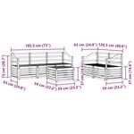 vidaXL Ensemble de canapés d'extérieur 6 pc Blanc Bois d'Acacia Massif