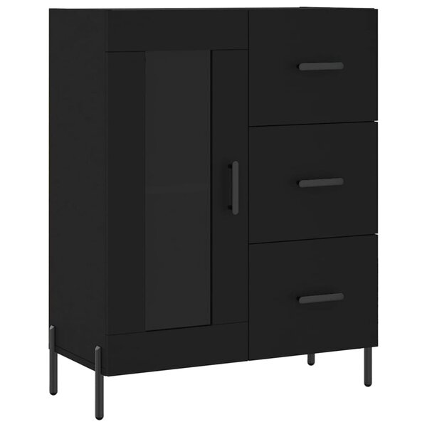 vidaXL Buffet noir 69 5x34x90 cm bois d'ingénierie