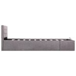 vidaXL Cadre de lit à stockage hydraulique Taupe Tissu 100x200 cm