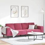 vidaXL Canapé de salon Bordeaux 250 x 77 x 76 cm