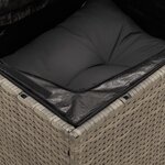 vidaXL Salon de jardin 9 Pièces avec coussins gris résine tressée