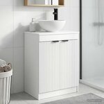 vidaXL Meuble de salle de bain avec évier Blanc 54 x 35 x 83 cm