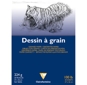 Bloc dessin grain fin 27x36 20 feuilles 224g CLAIREFONTAINE