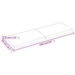 vidaXL Étagère murale 160x50x(2-6) cm bois de chêne massif non traité