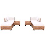 vidaXL Ensemble de canapés 16 Pièces Rotin naturel