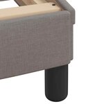 vidaXL Lit avec matelas taupe 100x200 cm tissu