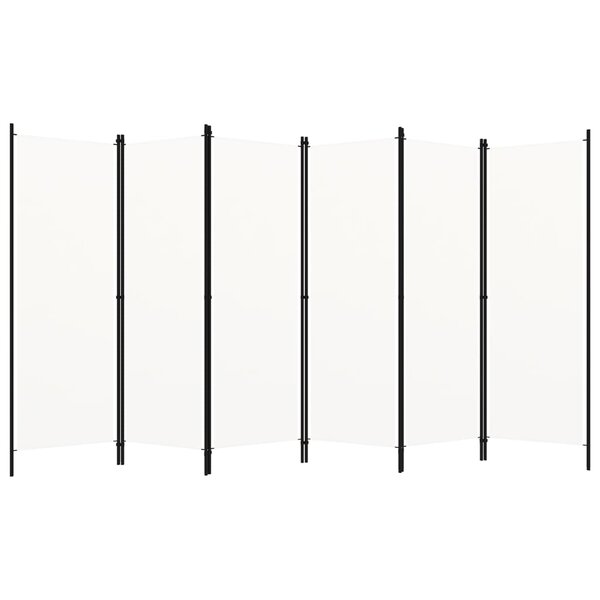 vidaXL Cloison de séparation 6 panneaux Blanc 300x180 cm