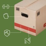 Pack and Move- Lot 30 Cartons Déménagement Livres  Premium - 40 X 30 X 30 Cm - Extrême Résistance 30 KG - Double Épaisseur - 2 Adhésifs Offerts