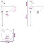 vidaXL Meuble de lavabo mural Chêne fumé 39 x 35 x 63 cm