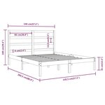 vidaXL Cadre de lit sans matelas blanc 140x200 cm bois de pin massif