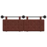 vidaXL Tête de lit suspendue Brun Brillant PU antique