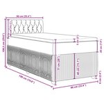 vidaXL Sommier à lattes de lit avec matelas Bleu 90x190 cm Tissu