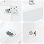 vidaXL Meuble de salle de bain avec robinet Blanc brillant