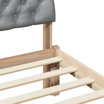 vidaXL Cadre de lit avec tête de lit Marron et gris clair 180 x 200 cm