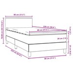vidaXL Sommier à lattes de lit avec matelas rose 80x220 cm velours