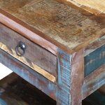 vidaXL Table d'appoint 1 tiroir Bois de récupération massif 43x33x51cm